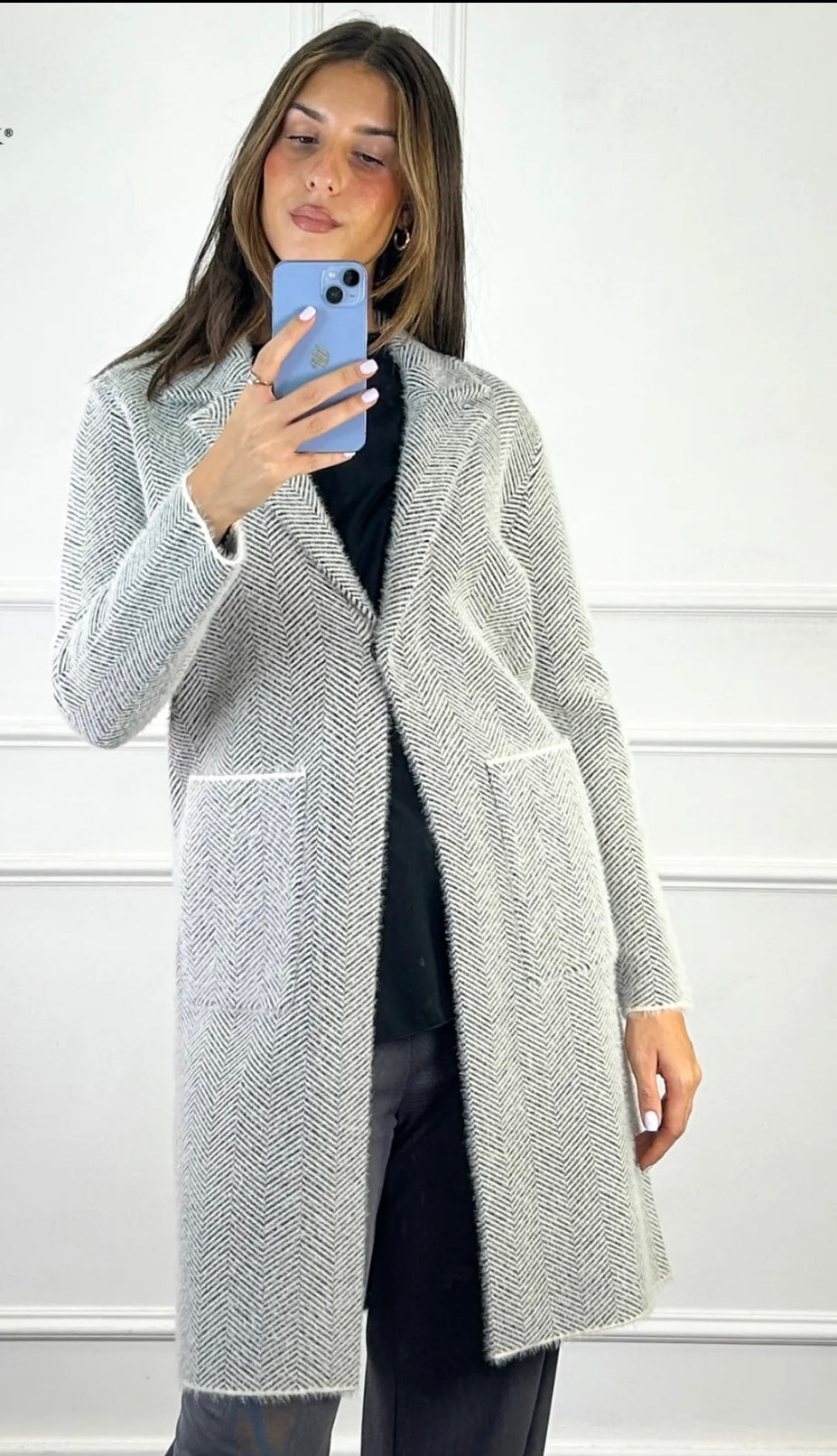 The Herringbone Cardigan-Coat Cardigan-Secret Closet